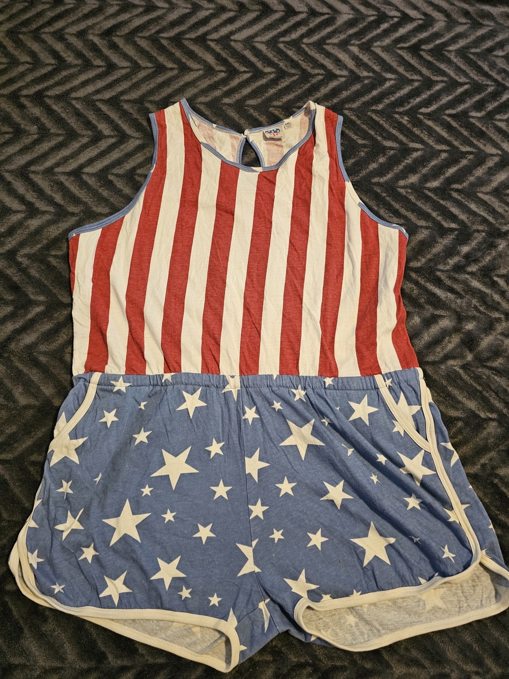 Junk Food Americana Stars & Stripes Romper XXL